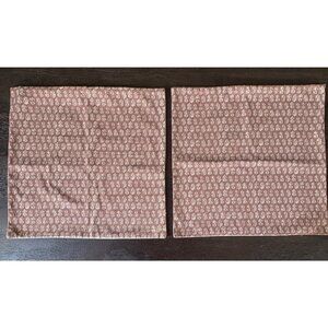 Cottage Core Euro Pillow Shams Brown Floral Set Of Two 23 x 24